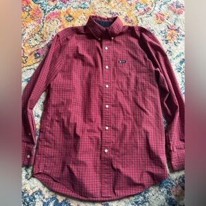 Chaps red plaid long sleeves shirt